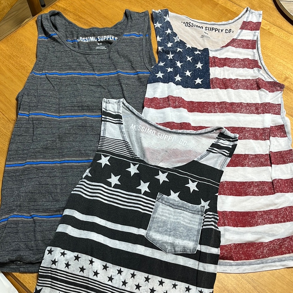 Mission supply co brand mens/boys muscle shirts.
